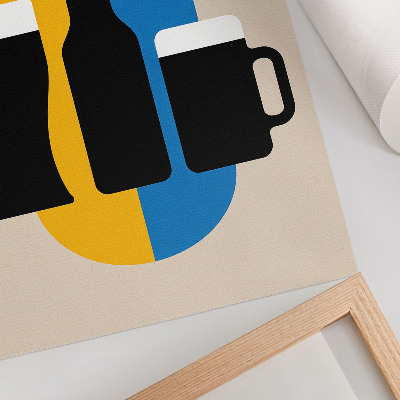 Wandposter Contrasterende kleuren en geometrische vormen