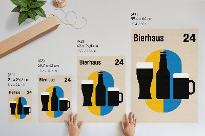 Wandposter Contrasterende kleuren en geometrische vormen
