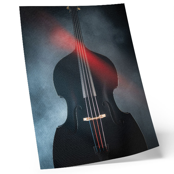 Decoratieve poster Donkere achtergrond, rode accenten, contrast
