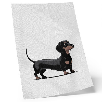 Poster Zwart-wit motief met een tekening van een hond.