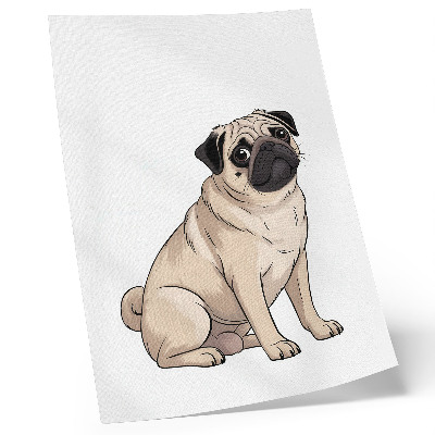 Decoratieve poster Portret van een hond, illustratieve stijl, subtiele kleuren
