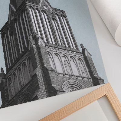 Decoratieve poster Torenhoge, gotische winkelruimte