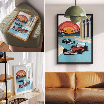 Poster Exotische zonsondergangrace