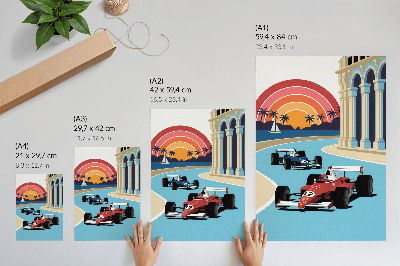 Poster Exotische zonsondergangrace