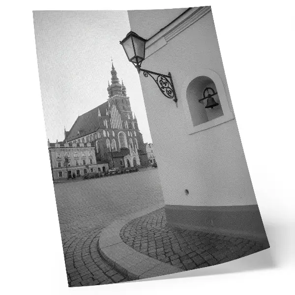 Decoratieve poster zwart-witte architectuur met symmetrie en elegantie