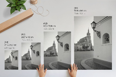 Decoratieve poster Zwart-witte architectuur, elegantie, symmetrie