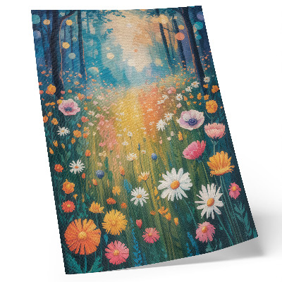 Wandposter Kleurrijke bloemen in moderne stijl, vrolijke sfeer