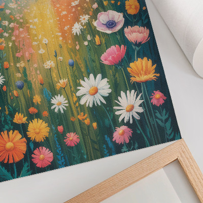 Wandposter Kleurrijke bloemen in moderne stijl, vrolijke sfeer