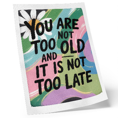 Wandposter Dynamische kleuren. Inspirerende tekst. Moderne uitstraling.