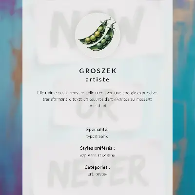 Wandposter met dynamische kleuren en een inspirerende tekst in een moderne uitvoering