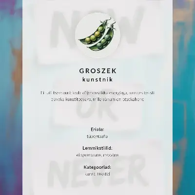 Wandposter met dynamische kleuren en een inspirerende tekst in een moderne uitvoering