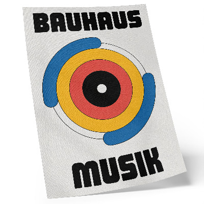 Decoratieve poster Bauhaus-stijl, cirkels, sterke kleuren, moderniteit