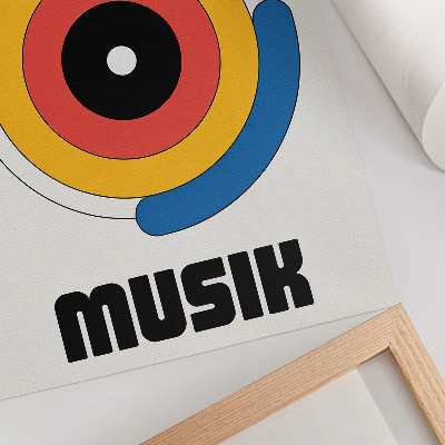 Decoratieve poster Bauhaus-stijl, cirkels, sterke kleuren, moderniteit