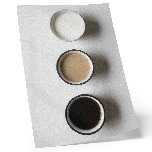 Wandposter Drie verschillende drankjes in een minimalistische opstelling.