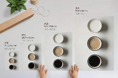 Wandposter Drie verschillende drankjes in een minimalistische opstelling.