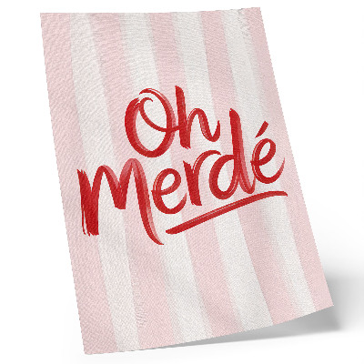 Poster Rode letters op een pastelkleurige achtergrond