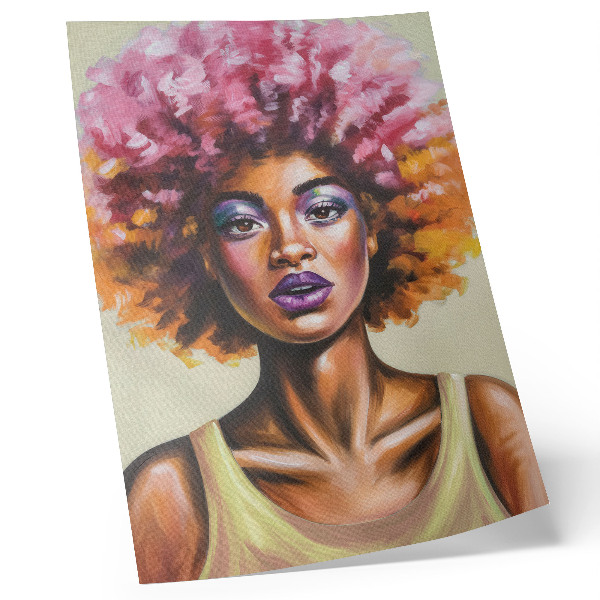 Decoratieve poster Levendige kleuren, expressieve figuur, sterke gelaatsuitdrukking
