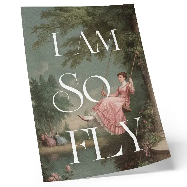 Decoratieve poster met een natuurlijke en elegante retrostijl