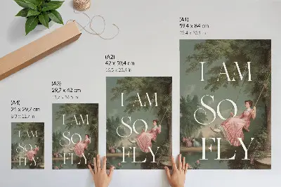 Decoratieve poster met een natuurlijke en elegante retrostijl