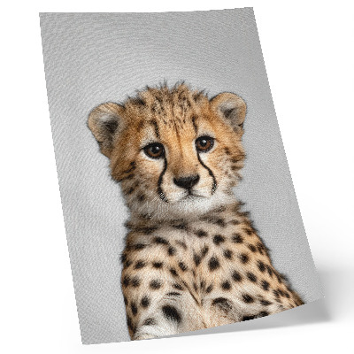 Poster Schattige cheetah minimalistische achtergrond delicate