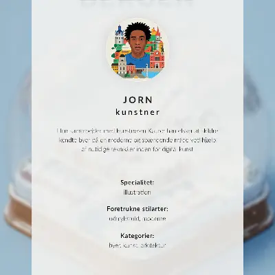Poster miniatuurstadje in een sneeuwbol