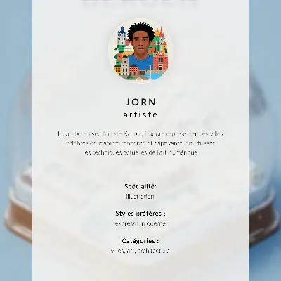 Poster miniatuurstad in een winterse omgeving