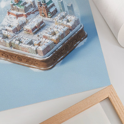 Decoratieve poster Krakau onder een glazen koepel - winterse sfeer