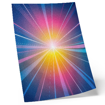 Wandposter Energieke kleurenstralen brandpunt