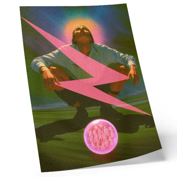 Decoratieve poster Neonkleuren en een verrassende figuur