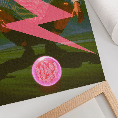 Decoratieve poster Neonkleuren en een verrassende figuur