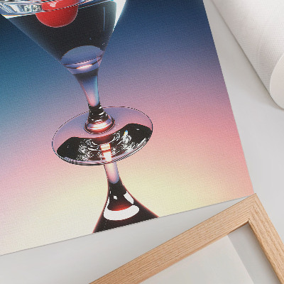Poster Elegant cocktailglas met rode kers