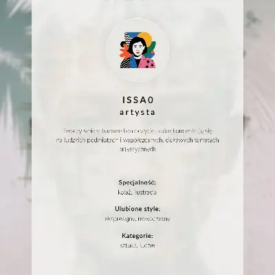 Poster een kleurrijk masker in de handen van een surrealistisch figuur