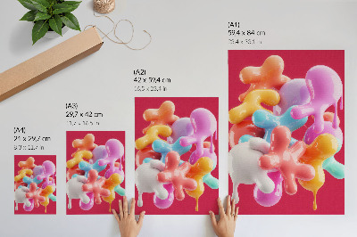 Poster Kleurrijke abstracte vormen in moderne stijl