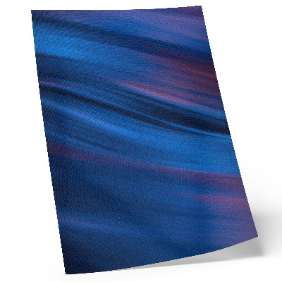 Wandposter Dynamische kleurbanden in verschillende blauwtinten.