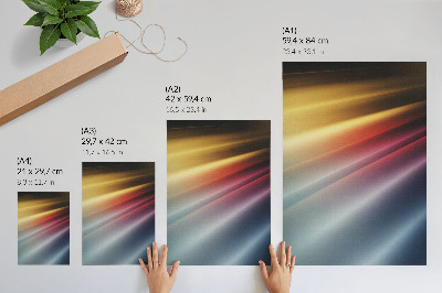 Decoratieve poster Gekleurde strepen van geel tot marineblauw