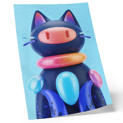Wandposter Schattig wezentje, futuristische sfeer, levendige kleuren
