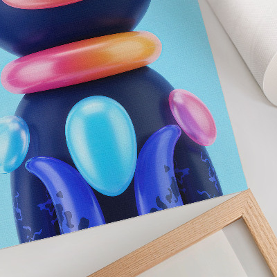Wandposter Schattig wezentje, futuristische sfeer, levendige kleuren