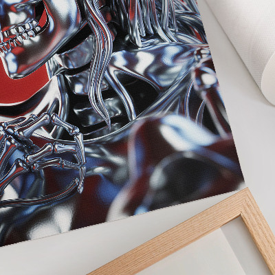 Wandposter Futuristisch karaktermotief in zwart-rood