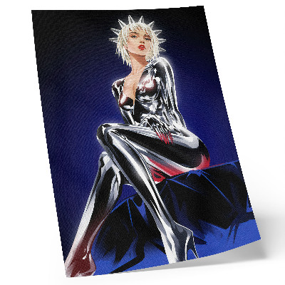 Decoratieve poster Futuristisch ontwerp, glanzende elementen, intense kleuren