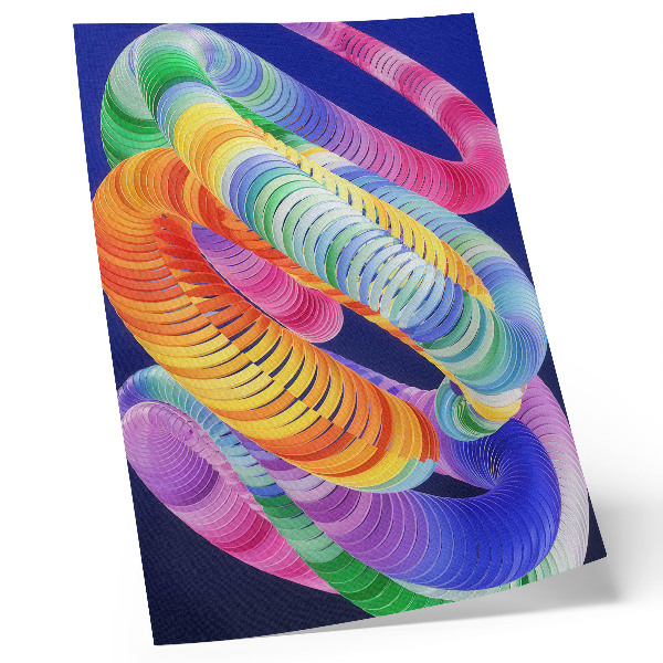 Poster Kleurrijke spiralen in een abstracte stijl.