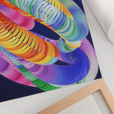 Poster Kleurrijke spiralen in een abstracte stijl.