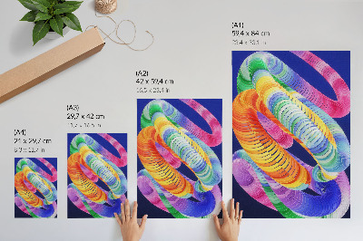 Poster Kleurrijke spiralen in een abstracte stijl.