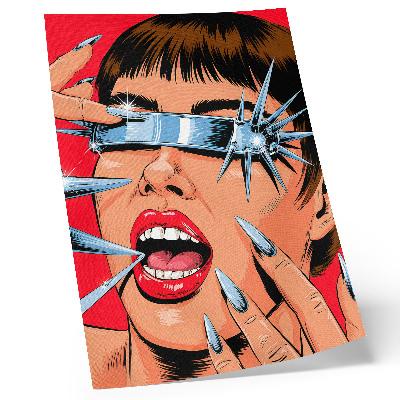 Decoratieve poster Futuristische elementen, intense kleuren, dynamiek