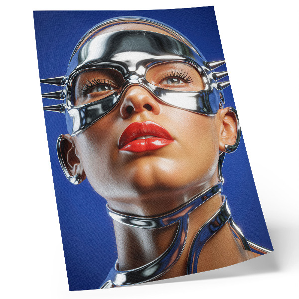 Wandposter Futuristisch figuur, intense kleuren, moderniteit