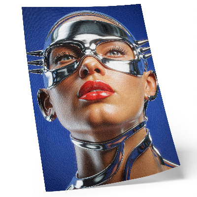Wandposter Futuristisch figuur, intense kleuren, moderniteit