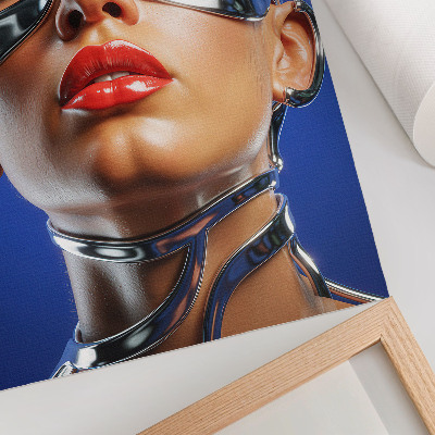 Wandposter Futuristisch figuur, intense kleuren, moderniteit