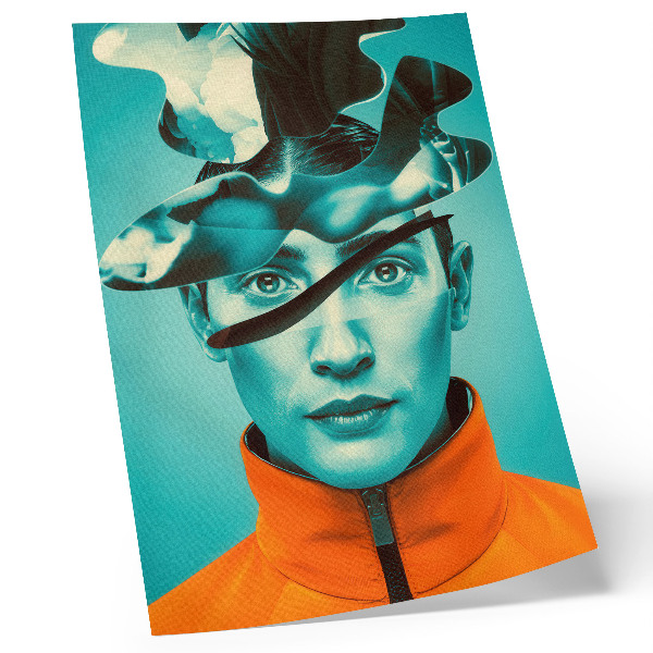 Decoratieve poster Contrasterende kleuren, surrealisme, dynamische vormen