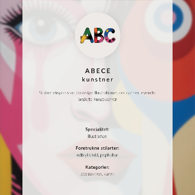 Wandposter Sappig palet van abstracte vormen, dynamisch portret