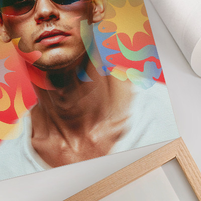Wandposter Sappig palet van abstracte vormen, dynamisch portret