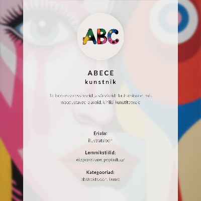 Wandposter Sappig palet van abstracte vormen, dynamisch portret